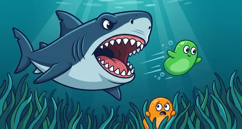 SHARK ATTACK, a Buzzle classroom game